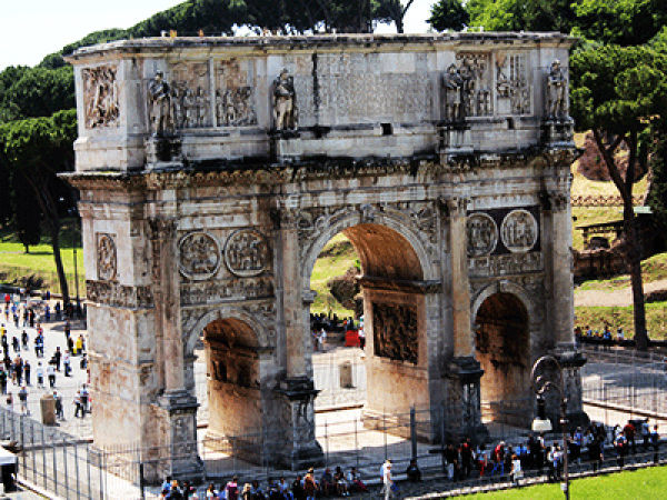 colosseum, constantine’s arch, roman forum, trajan markets tour              
