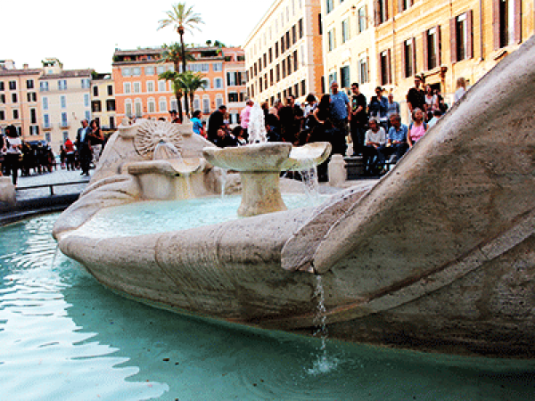 squares,fountains and augustus emperor monuments  
