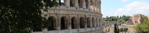 colosseum, palatin hill and roman forum    